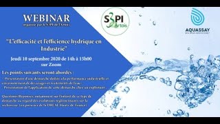 WEBINAR  quotLEfficience amp LEfficacité hydrique en Industriequot 10 septembre 2020 [upl. by Derman]