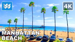 4K Manhattan Beach Pier in South Bay California USA Walking Tour Vlog amp Vacation Travel Guide 🎧 [upl. by Homerus]