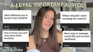 What I wish I knew before Alevels  Sixth FormCollege [upl. by Amabil]