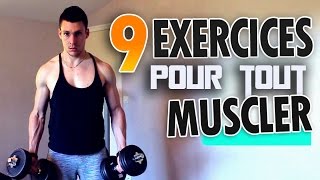 Musculation avec haltères  9 Exercices pour tout muscler [upl. by Amerigo40]