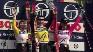 Katja Seizinger wins superG Bormio 1995 [upl. by Suhploda]