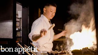 14 Seats 16 Courses 1 Chef A Day With The Yakitori Master at Kono  On The Line  Bon Appétit [upl. by Mirilla]