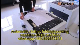 Automatic clothes foldingamppacking machine somax tshirt poloshirt underwear packing folding [upl. by Ezarra]