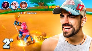 On a tous ragé pendant les courses  Mario Kart avec Squeezie Maghla et Étoiles [upl. by Publias]