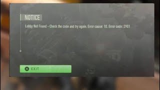 How To Fix Modern Warfare 3 Error Code 2901  Fix Lobby Not Found Error in MW3 [upl. by Saticilef]