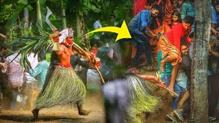 quotDANGEROUS THEYYAM ATTACKINGquot😱😦🔥 INCIDENT DURING THEYYAM IN KANNUR KAITHA CHAMUNDI THEYYAM [upl. by Nett]