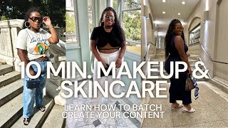 EASY EVERYDAY SKINCARE amp MAKEUP  BATCH CONTENT CREATION TIPS  IVY D HUNT 2024 [upl. by Ylerebmik]