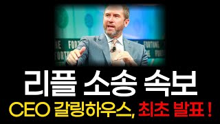 긴급속보 리플 소송 속보 거의 다 왔습니다 CEO 갈링하우스 최초 발표까지 大공개 리플 리플전망 리플코인 [upl. by Yecats]