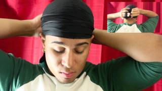 How to tie a durag CORRECTLY no line marks on forehead [upl. by Ennayoj]