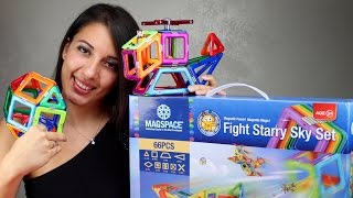 Costruzioni magnetiche Magspace video per bambini di apertura e prova del gioco [upl. by Corilla]