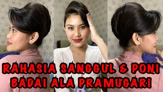 TUTORIAL RAMBUT PRAMUGARI  SANGGUL PRAMUGARI  FRENCHTWIST TIPS amp TRIK [upl. by Jourdan]