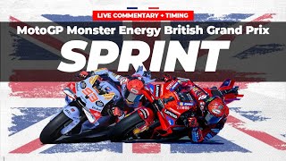 LIVE MotoGP British GP Silverstone Circuit Sprint Race Commentary  Timing [upl. by Gussie]