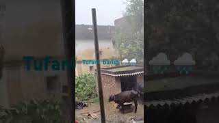 Tufani barish jhamajham barish 🌧🌬⛈️⛈️🌞🌞 [upl. by Okier]