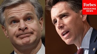 Absolutely Unbelievable Josh Hawley Hammers FBI Director For Leaving Hearing Early For Vacation [upl. by Genevieve]