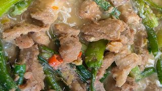 Bicol express with sitaw and sigarilyas [upl. by Namhcan]