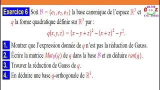 Exercice corrigé 6 sur les formes bilinéaires et les formes quadratiques [upl. by Elset45]