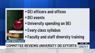 WKYT Investigates Kentucky lawmakers reviewing universities’ DEI policies [upl. by Eedoj]