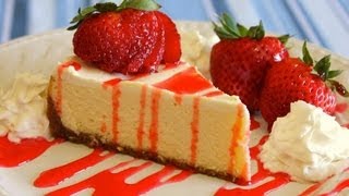 How to Make Easy Creamy Homemade New York Style Cheesecake  No Fuss Recipe  Click for Ingredients [upl. by Bluhm]