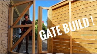 How to Build a Wooden Gate with Horizontal Slats [upl. by Ias]