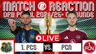 DFB Pokal  1 FC Saarbrücken  1 FC Nürnberg  1 Runde 202425  Match Reaction [upl. by Lejna]