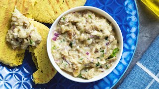 How To Make Roasted Eggplant Dip Melitzanosalata  Rachael Ray [upl. by Assirim]