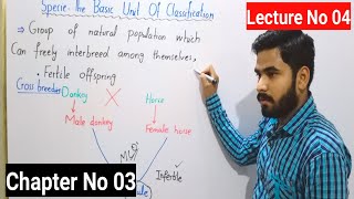 Specie The Basic Unit Of Classification Class 9 In Urdu By Haider  Biodiversity  Ch 03  Lec 04 [upl. by Yessydo]