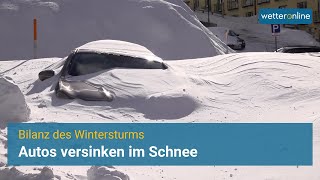 Autos versinken im Schnee Schneemassen in Österreich [upl. by Apurk]