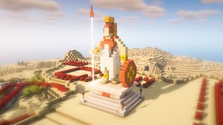 Cómo hacer a la DIOSA ATENEA  Tutorial de estatua  Minecraft [upl. by Clymer]