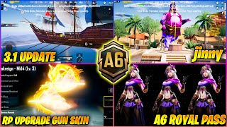 😱 OMG  NEW A6 ROYAL PASS IS HERE  NEW XSUIT amp UPGRADABLE GUN SKINS  31 UPDATE IN BGMIPUBGM [upl. by Cirred520]