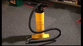 Double Action Hand  Stirrup Pump 4 L Inflatable Boat In Action Rib Bravo [upl. by Xela]