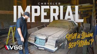 BARN FIND Chrysler Imperial Parked 22 Years Will It RUN AND DRIVE 950 Miles Home [upl. by Wareing]