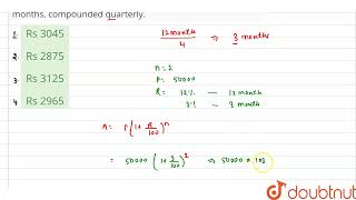 Find compound interest on Rs 50000 at 12 per annum for 6 months compounded quarterly  CLASS [upl. by Origra]