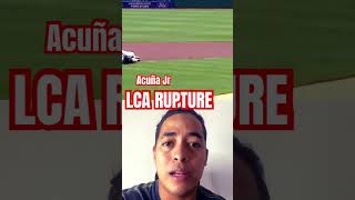 Acuña Jr se lesiona nuevamente beisbol baseball sportsinjury viral [upl. by Notsud842]