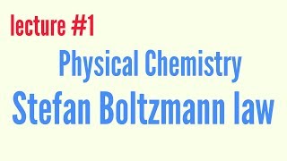 Stefan Boltzmann law of radiation [upl. by Byrom]