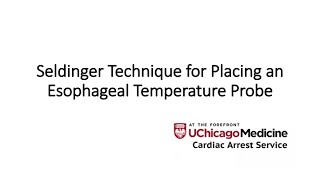 Placing Esophageal Temperature Probe [upl. by Delaine703]