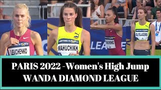 HIGHLIGHT WOMENS HIGH JUMP  PARIS 2022  WANDA DIAMOND LEAGUE [upl. by Akcirederf]