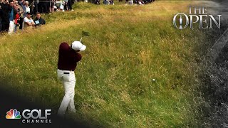 Rory McIlroys Open Championship struggles continue with triple on 4 at Royal Troon  Golf Channel [upl. by Dyrraj]