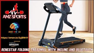 Overview renestar Treadmills for Home Treadmill with 015 Auto Incline 3HP Folding 280LBS Amazon [upl. by Alpert]