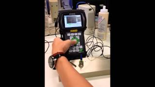 Ultrasonic Testing 1  EPOCH LTC Straight beam transducer [upl. by Clarette748]