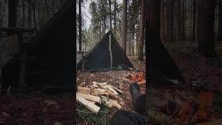 Polish Lavvu Tent  Bushcraft  Lundhags Vandra II [upl. by Reivax]