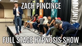 Hypnotist Zach Pincince FULL Stage Hypnosis Show  Entire UNCUT College Hypnosis Performance [upl. by Nannerb]