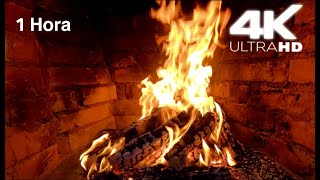 1 HORA DE FUEGO DE LEÑA RELAJANTE EN CHIMENEA EN 4k 🔥 [upl. by Anol851]