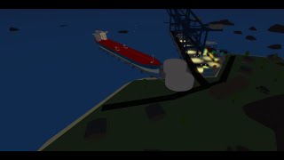 Using the Aframax oil tanker Shipping Lanes  Roblox [upl. by Iknarf]