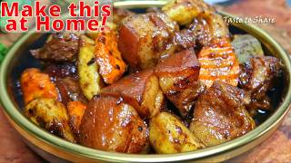 Ang sarap❗ Easy Pork Recipe idea💯✅ How to Make Delicious Pork Estofado Best Pork Estofado Method [upl. by Tuorah710]