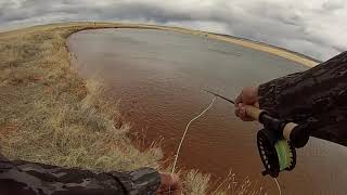 Fly fishing on the Laramie Plains Lakes with a new fly pt1 [upl. by Lajes]