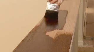 How To Stain Wood  How to apply wood stain and get an even finish using brush or rag technique [upl. by Ahsenak]