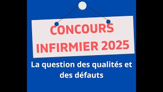 La question des qualités et des défauts durant lentretien IFSI loral infirmier avec un jury IDE [upl. by Eyssej]