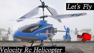 Toy Velocity Rc helicopter  Unboxing and flying testing  KIDS Toy RC Helicopter [upl. by Avah923]