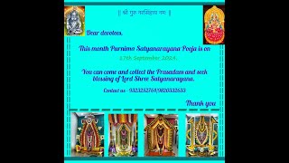 SHREE SATYANARAYANA POOJA SEPTEMBER 2024 [upl. by Trude]