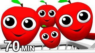 quotApples Are Yummyquot amp More  Learn Colors Fruits amp Vegetable Names 3D Toddler Songs Busy Beavers [upl. by Haididej640]